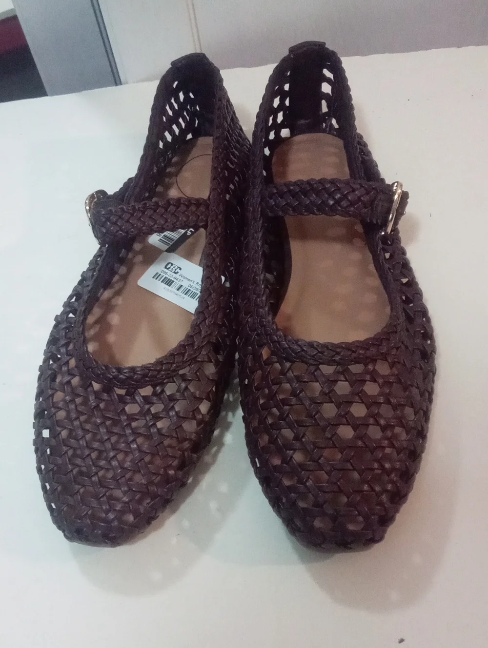 Universal Thread Woven Mary Jane Flat NWT $40 Brown